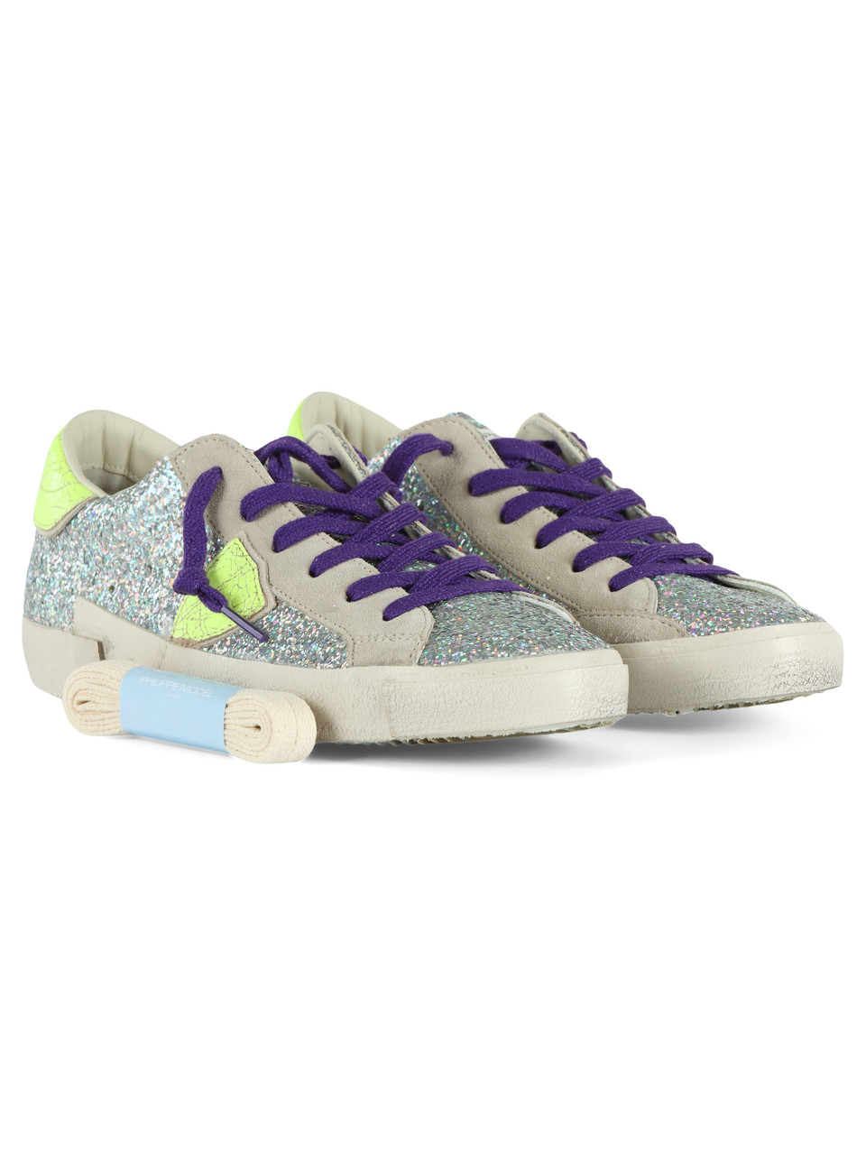 ARGENTO | Sneakers glitterate PRSX LOW