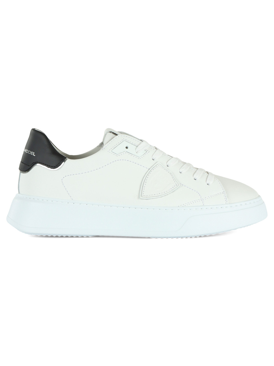 BIANCO/NERO | Sneakers in pelle TEMPLE LOW