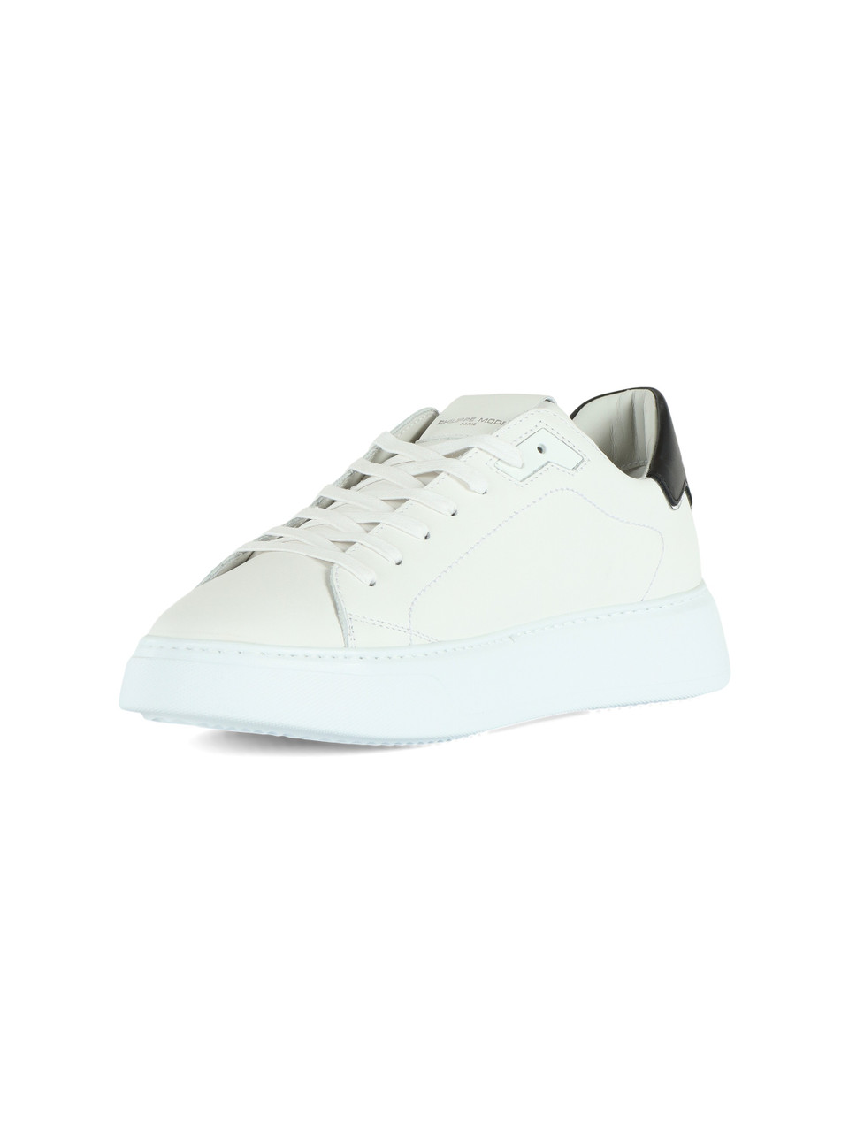BIANCO/NERO | Sneakers in pelle TEMPLE LOW