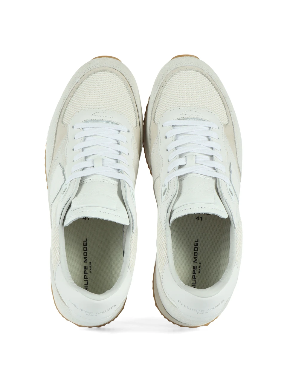 BIANCO | Sneakers in pelle e tessuto BLVILLE LOW
