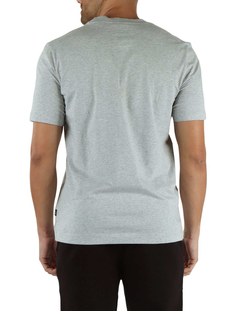 GRIGIO CHIARO | T-shirt in cotone con scritta logo a rilievo