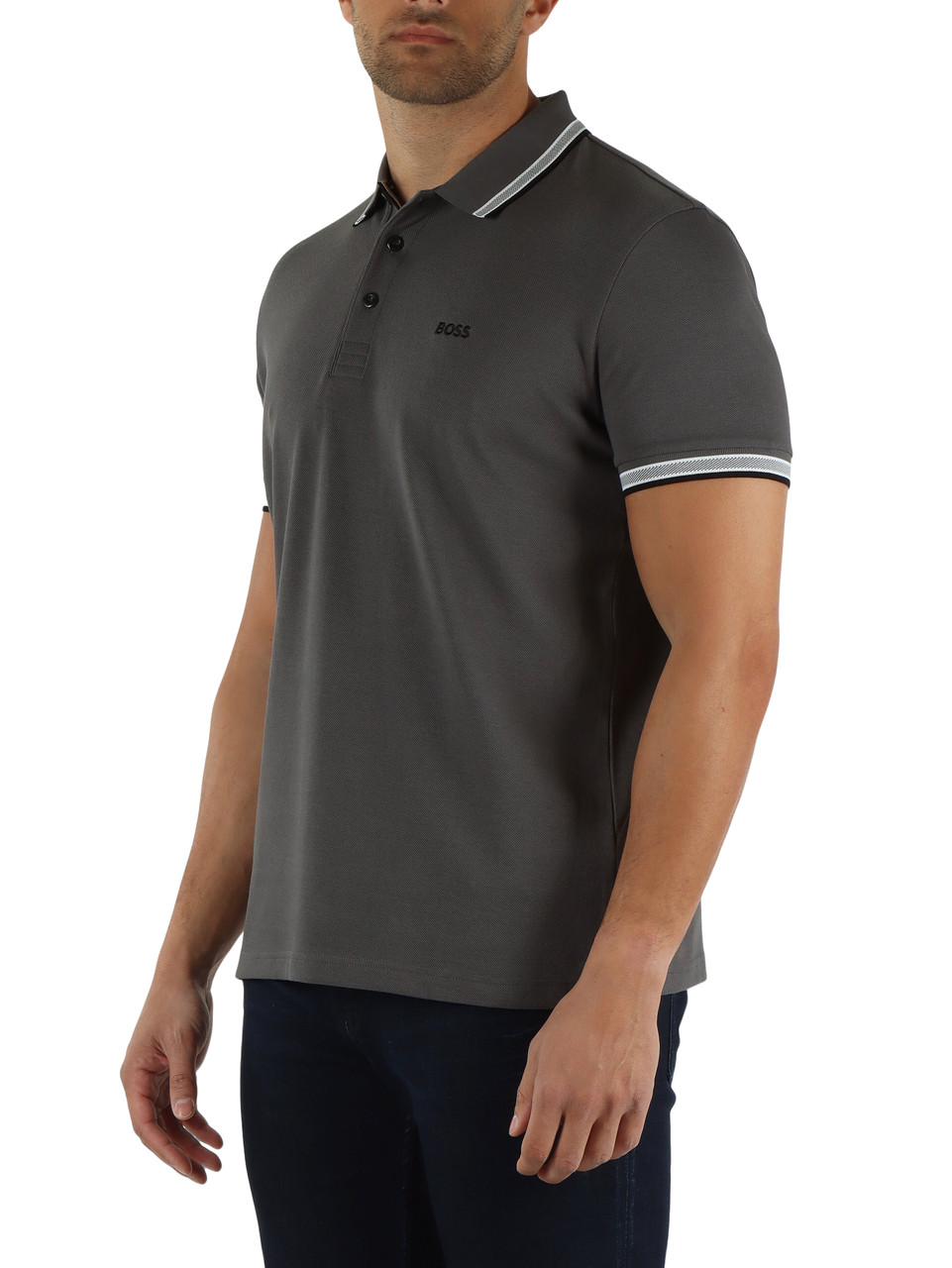 GRIGIO SCURO | Polo regular fit in cotone piquet