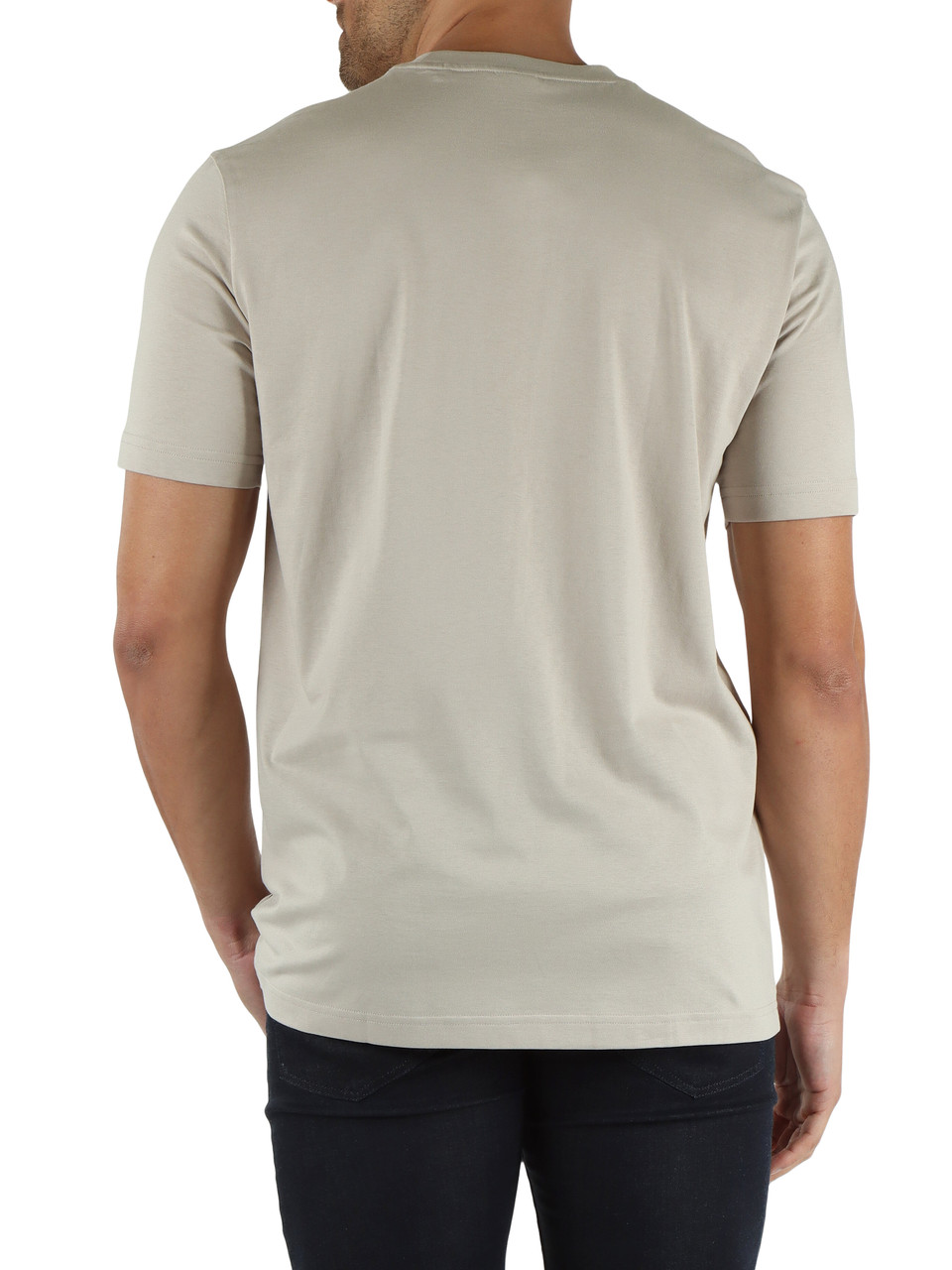 BEIGE | T-shirt in cotone con scritta logo a rilievo