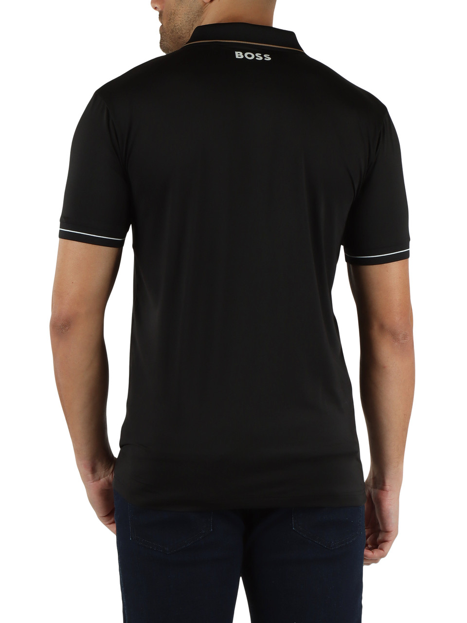 NERO | Polo slim fit in tessuto tecnico stretch