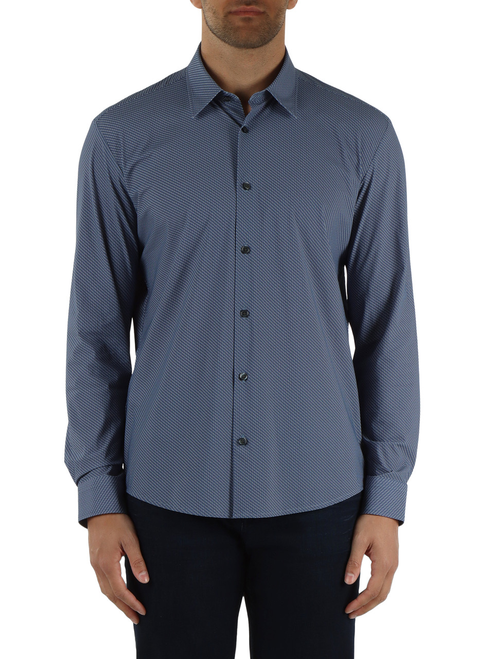 BLU CHIARO | Camicia regular fit Performance stretch