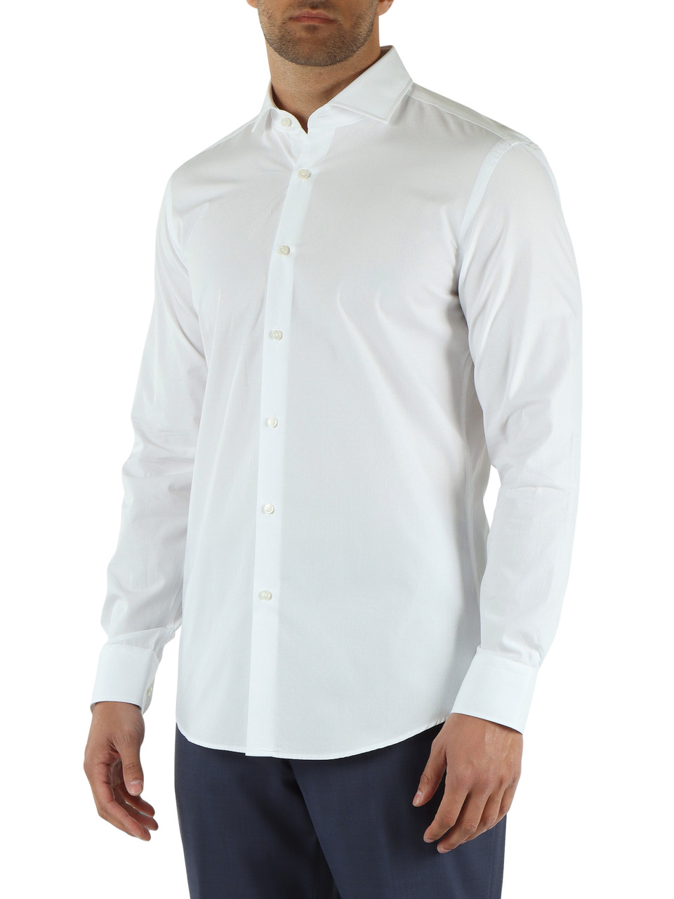 BIANCO | Camicia slim fit Easy Iron in cotone