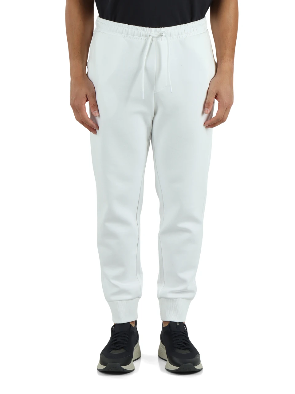 BIANCO | Pantaloni sportivi in cotone con scritta logo
