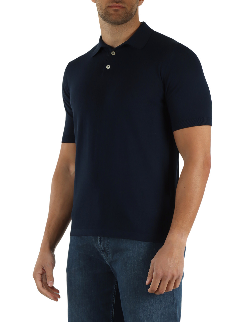 BLU SCURO | Polo regular fit in crepe cotton