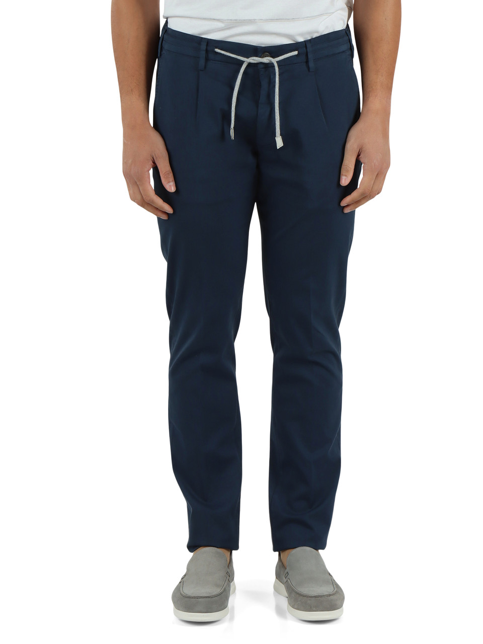 BLU | Pantalone jogger in cotone e seta