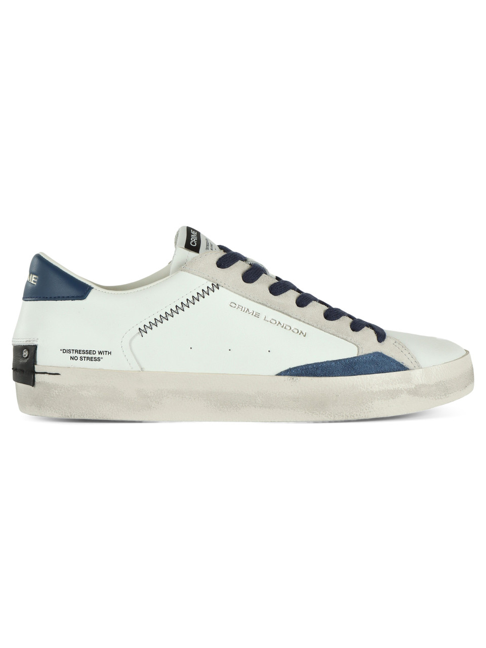 BIANCO | Sneakers DISTRESSED in pelle effetto vintage