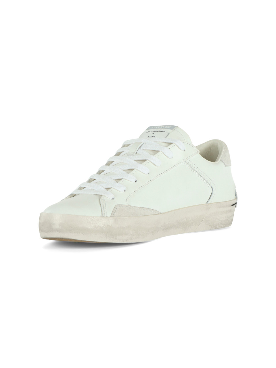 BIANCO | Sneakers DISTRESSED in pelle effetto vintage