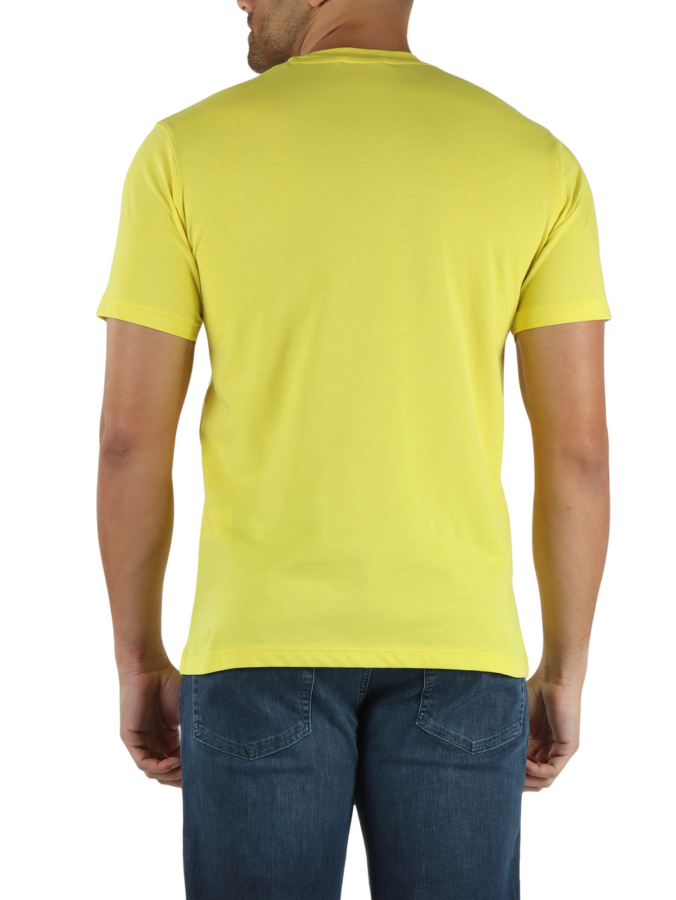 GIALLO | T-shirt in cotone con patch logo frontale