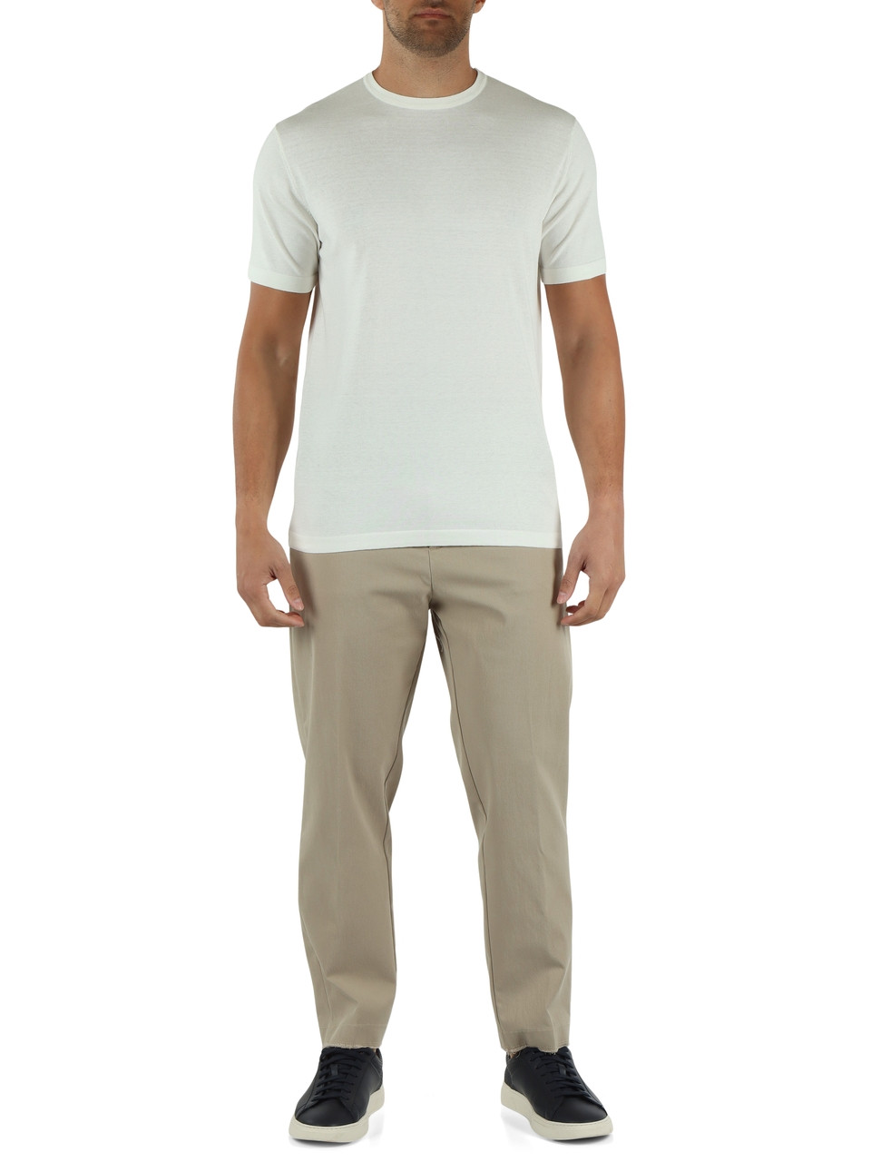 OFF WHITE | Maglia manica corta in seta e cotone