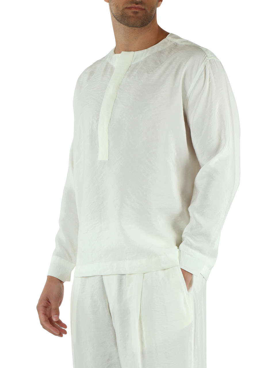 OFF WHITE | MAISON: Camicia chiusa relaxed fit in misto modal