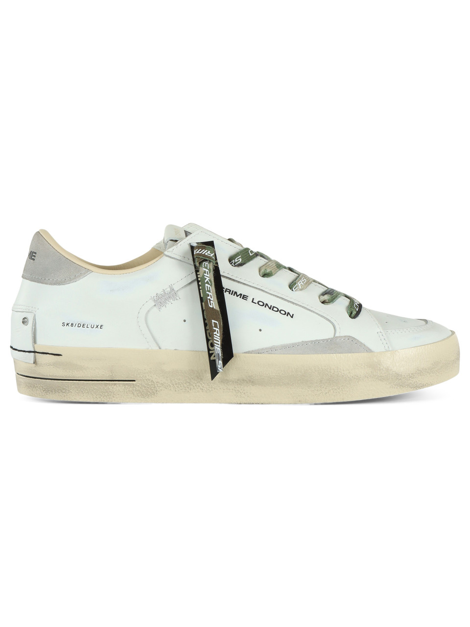 BIANCO | Sneakers in pelle SK8 DELUXE effetto vintage