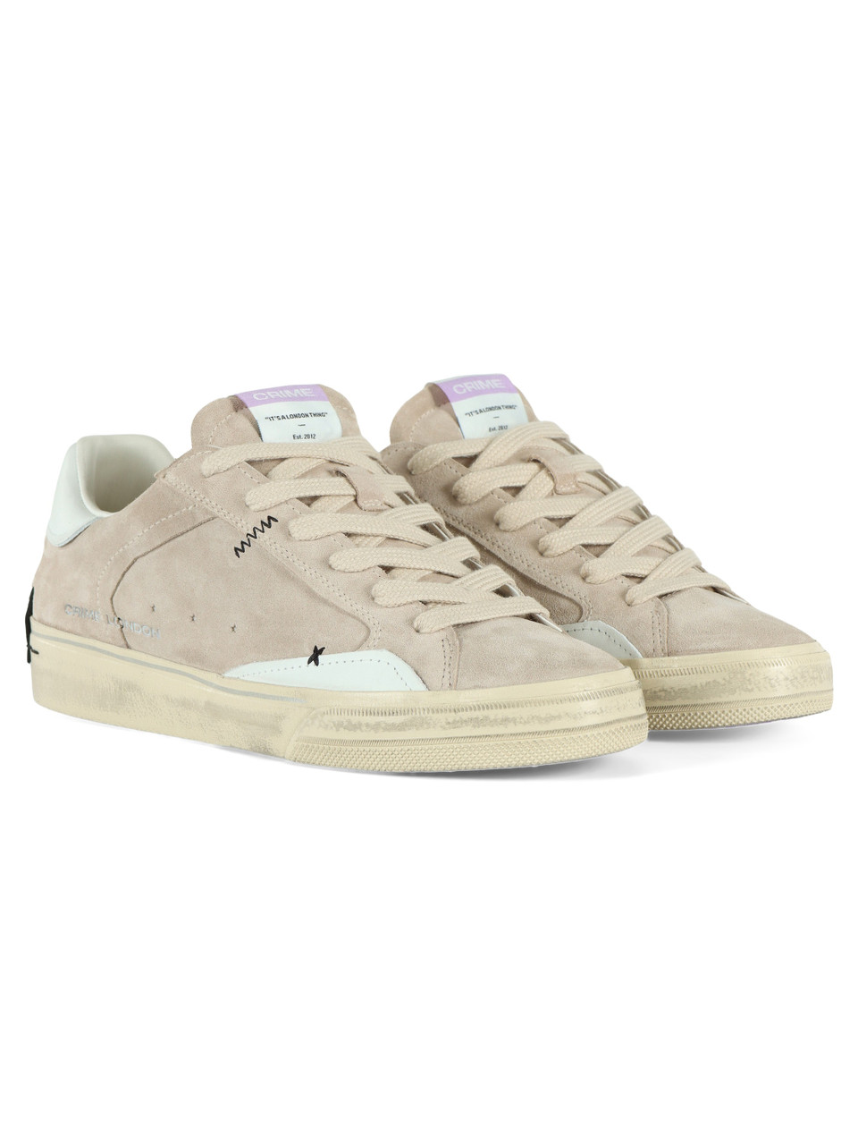 BEIGE | Sneakers in suede DISTRESSED