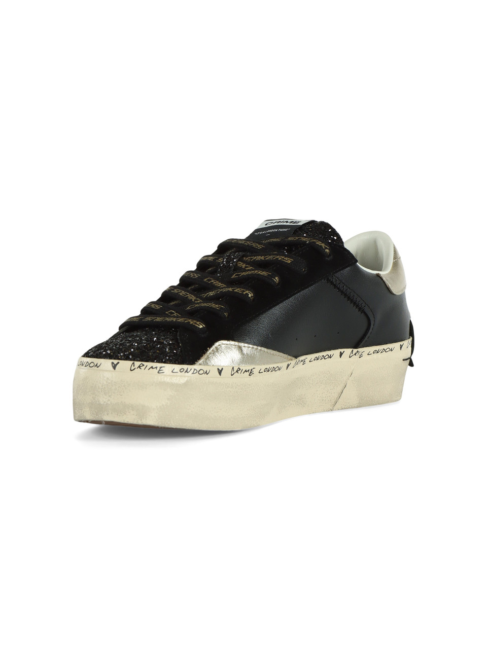 NERO | Sneakers in pelle DISTRESSED PLATFORM