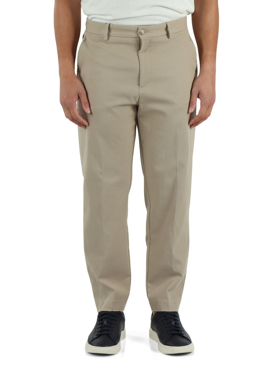 BEIGE | Pantalone in drill di misto cotone