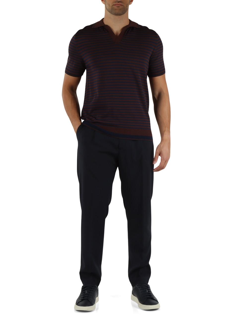 BLU SCURO | Pantalone in misto lana