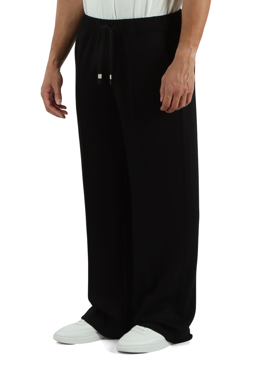 NERO | MAISON: Pantalone relaxed fit in jersey di misto viscosa