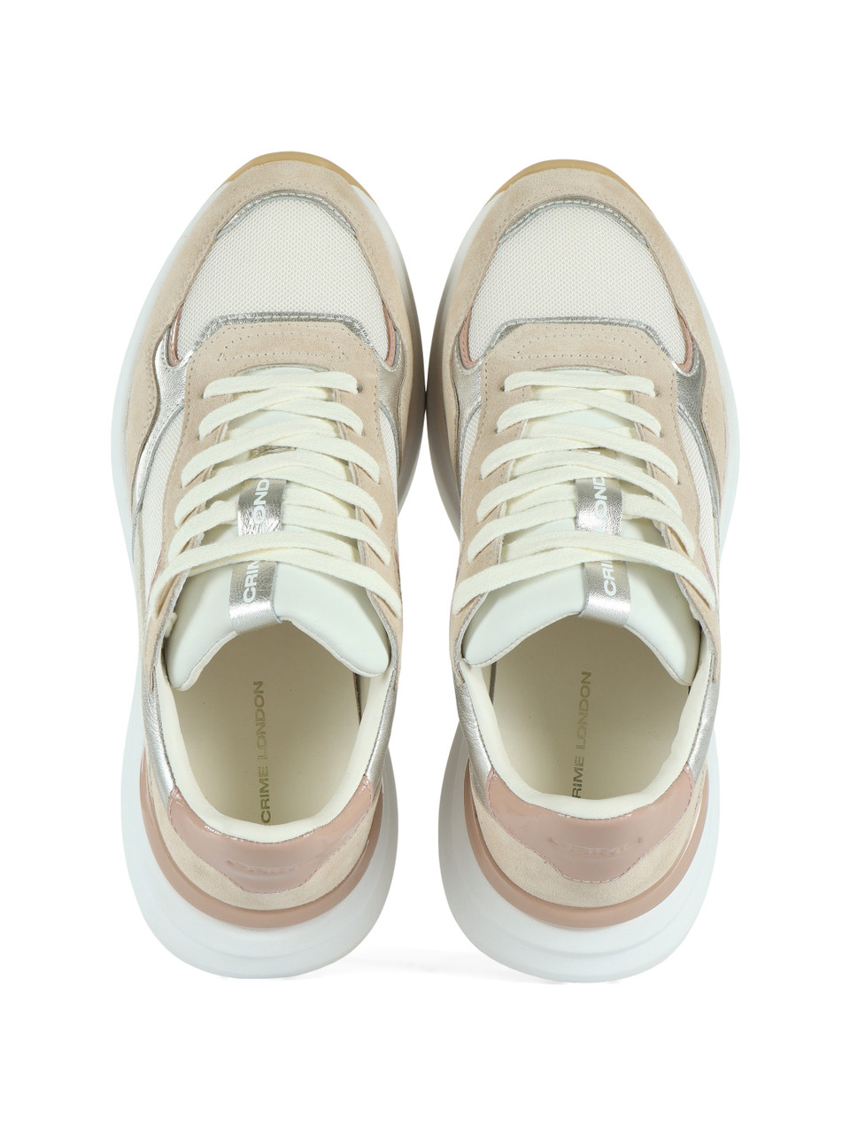 BEIGE | Sneakers in pelle e tessuto FAITH con suola in phylon