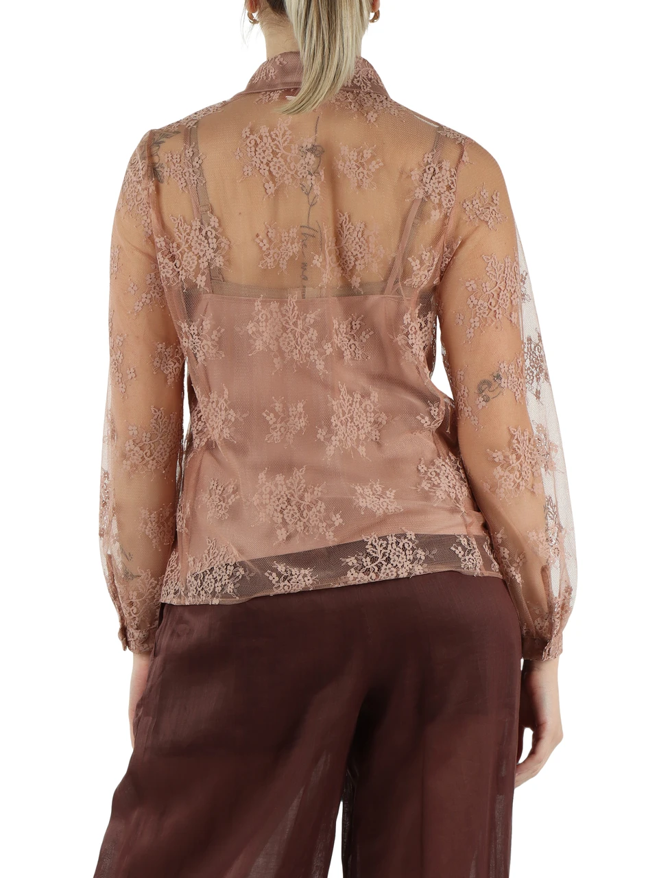 ROSA | Camicia in pizzo STRANO