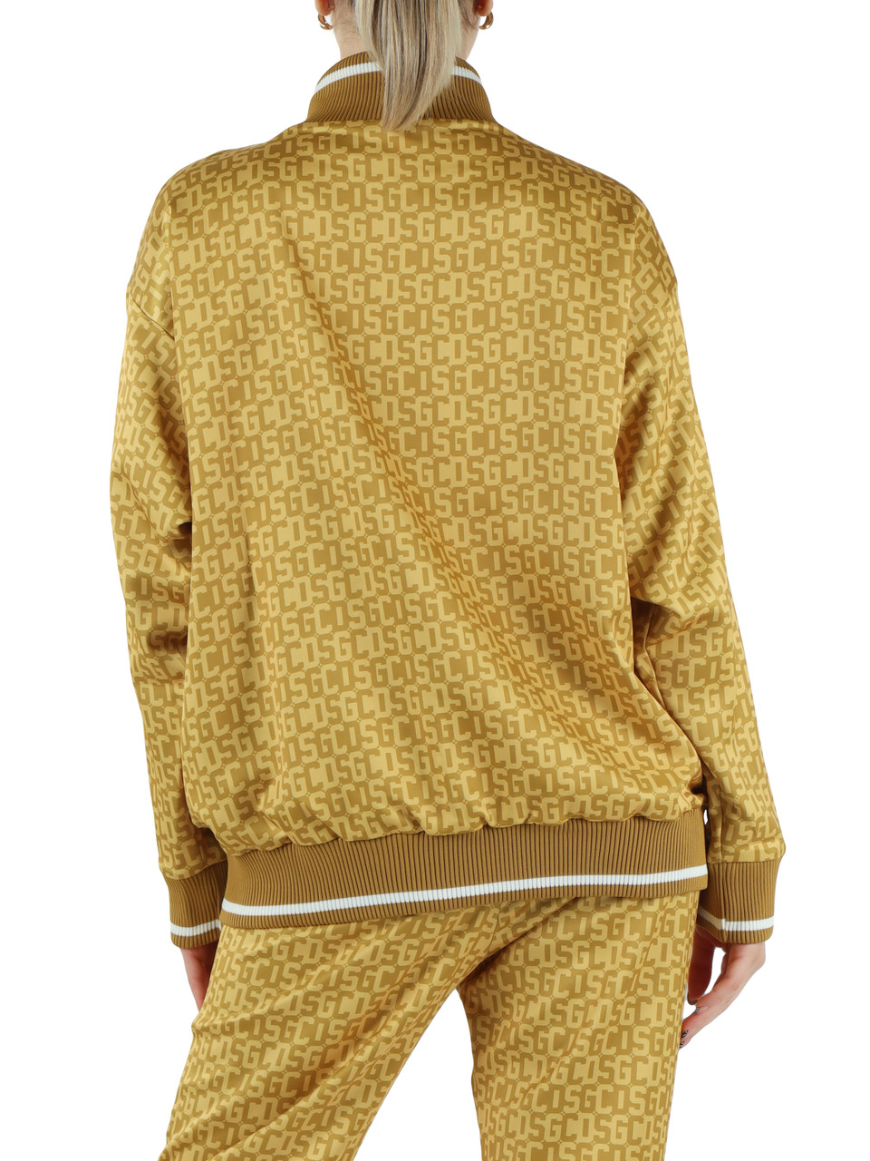 OCRA | Felpa oversize con zip e stampa logo all over