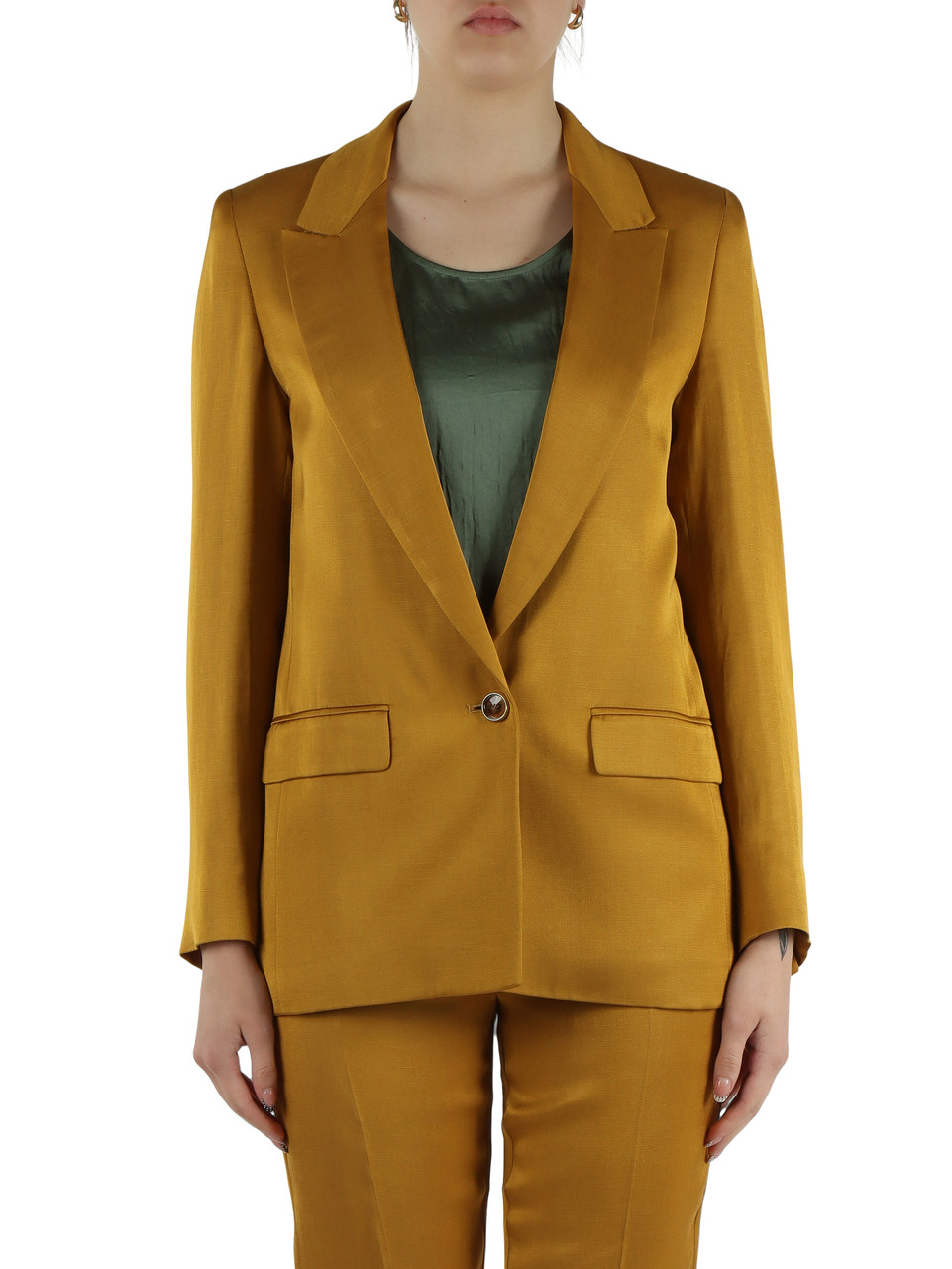 OCRA | Giacca in viscosa e lino OPUNZIA