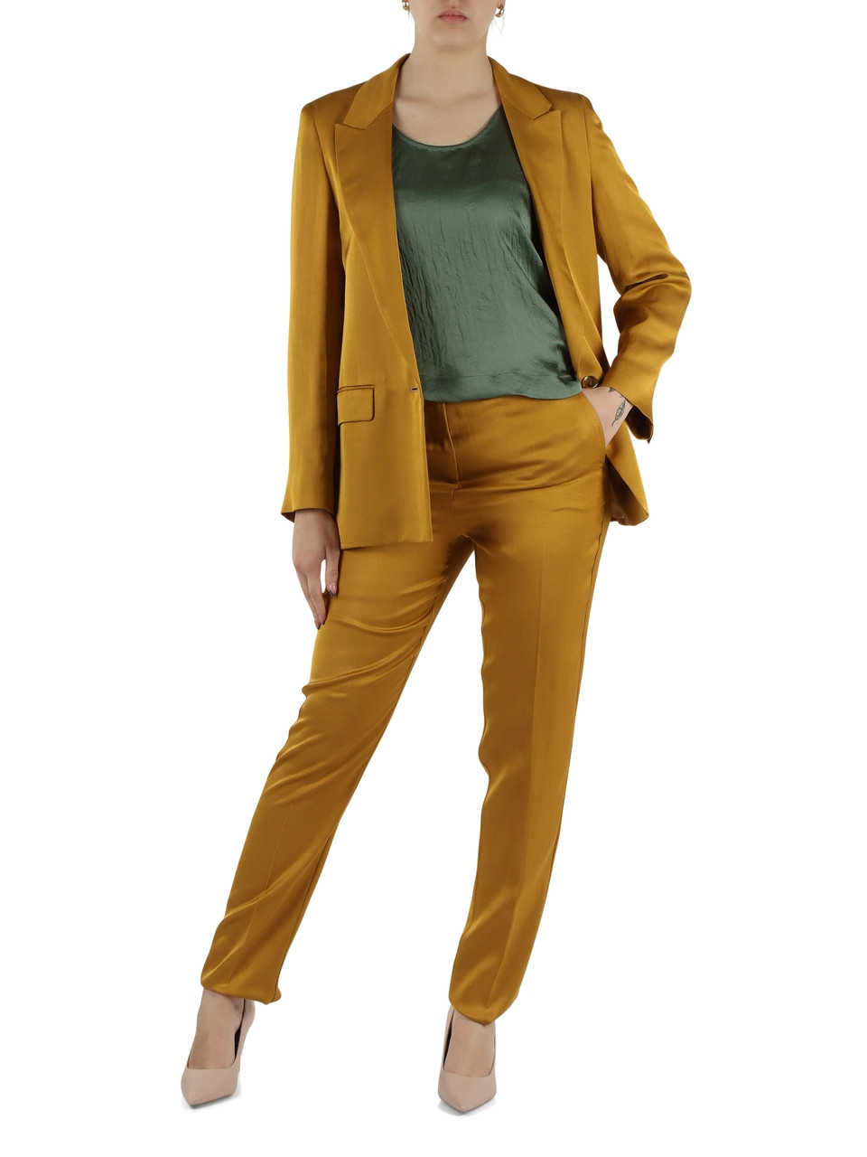 OCRA | Giacca in viscosa e lino OPUNZIA