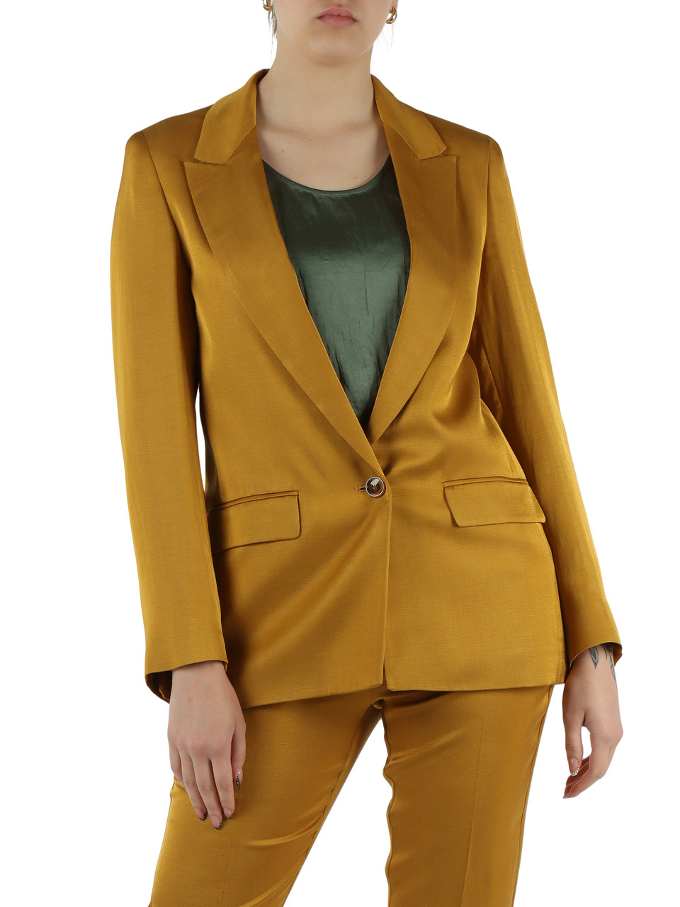 OCRA | Giacca in viscosa e lino OPUNZIA