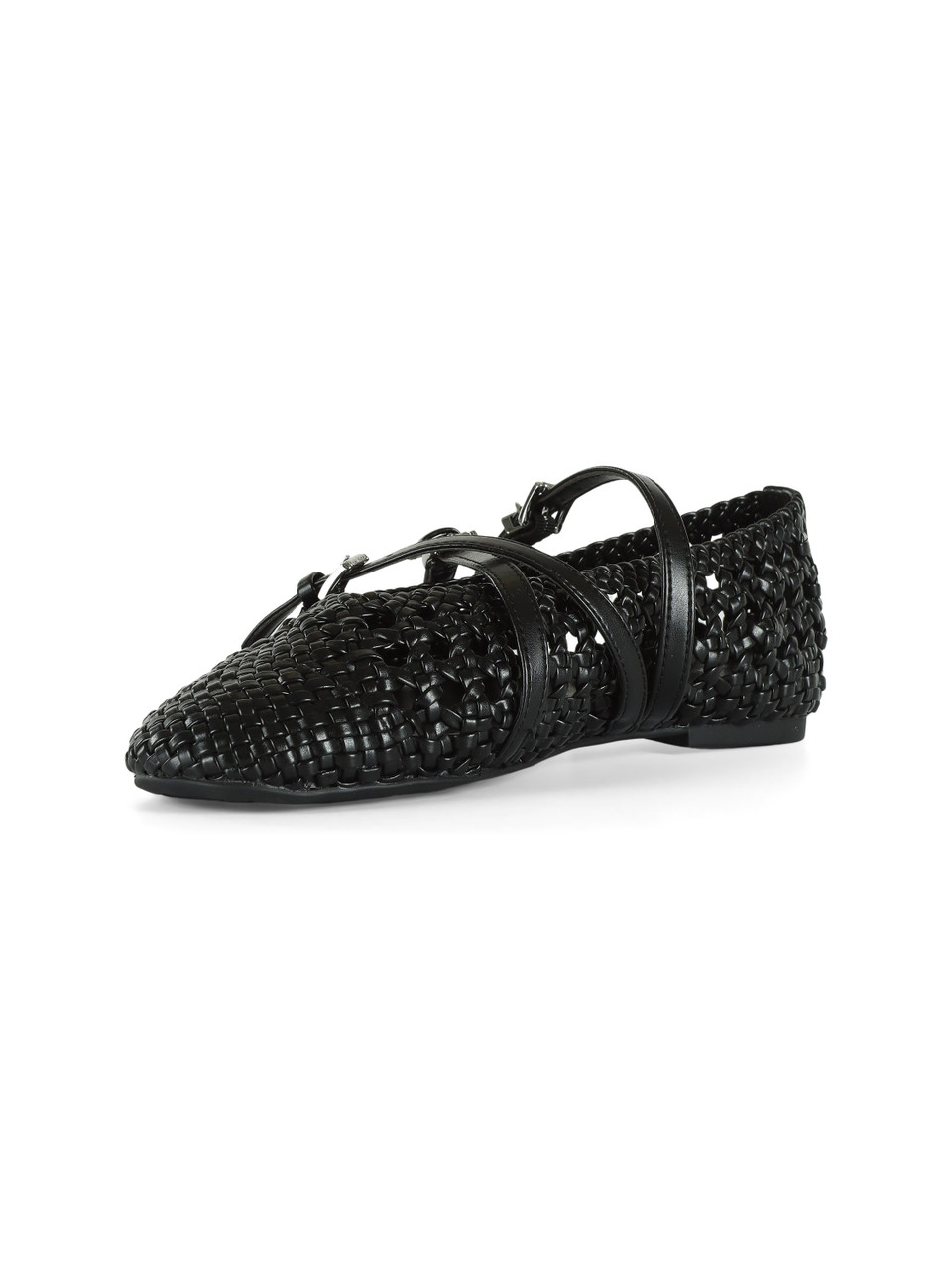 NERO | Ballerine in ecopelle INDY WOVEN FLEX