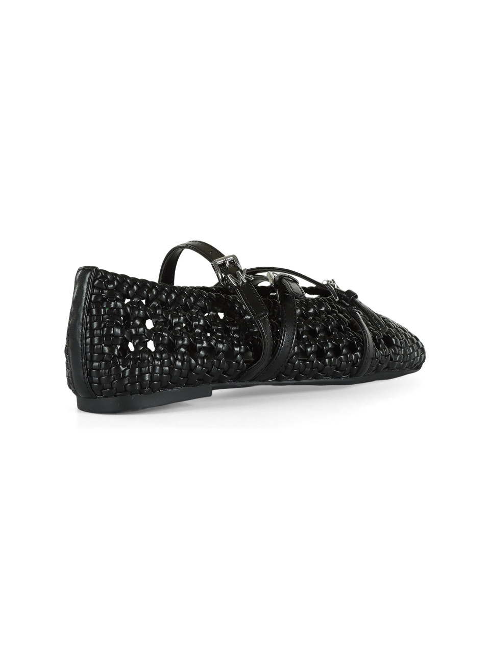 NERO | Ballerine in ecopelle INDY WOVEN FLEX