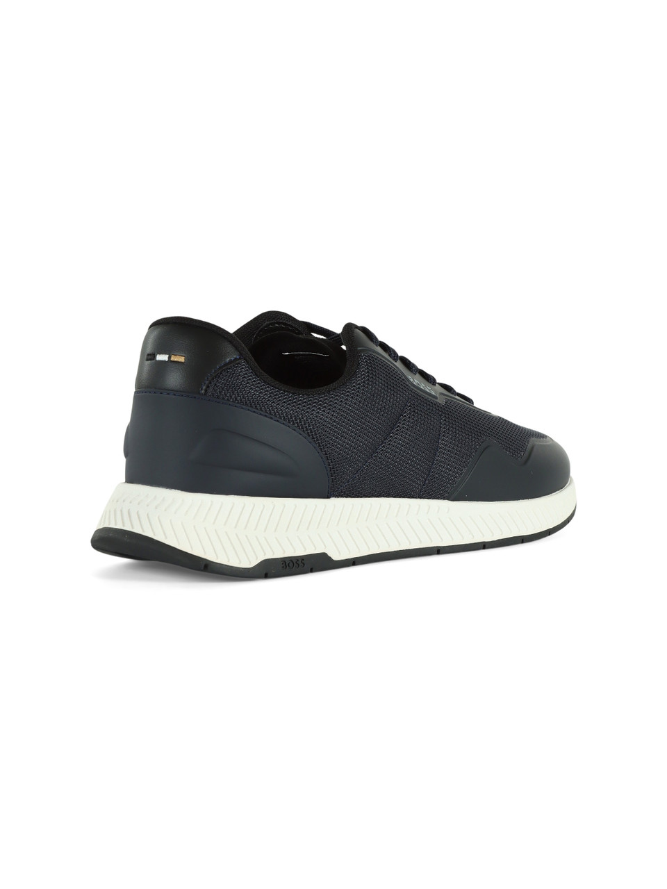 BLU SCURO | Sneakers in ecopelle e tessuto TITANIUM