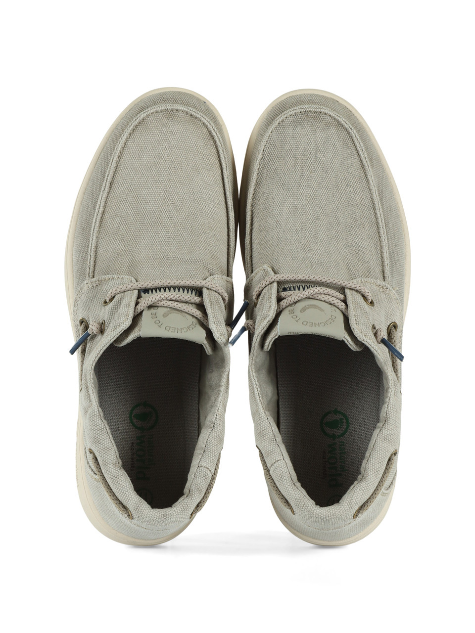 GRIGIO CHIARO | Scarpe da barca in cotone biologico