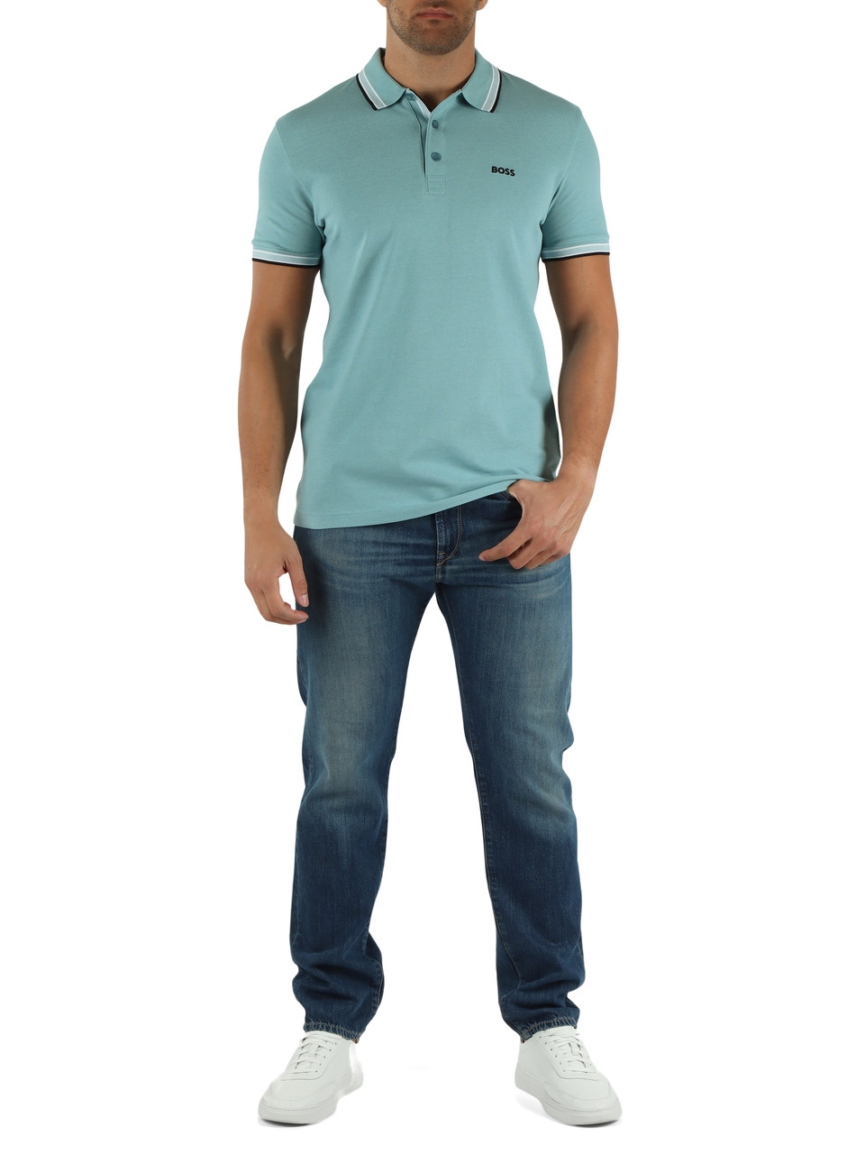 VERDE ACQUA | Polo regular fit in cotone piquet