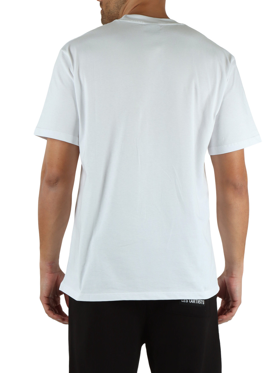 BIANCO | T-shirt in cotone con ricamo logo frontale
