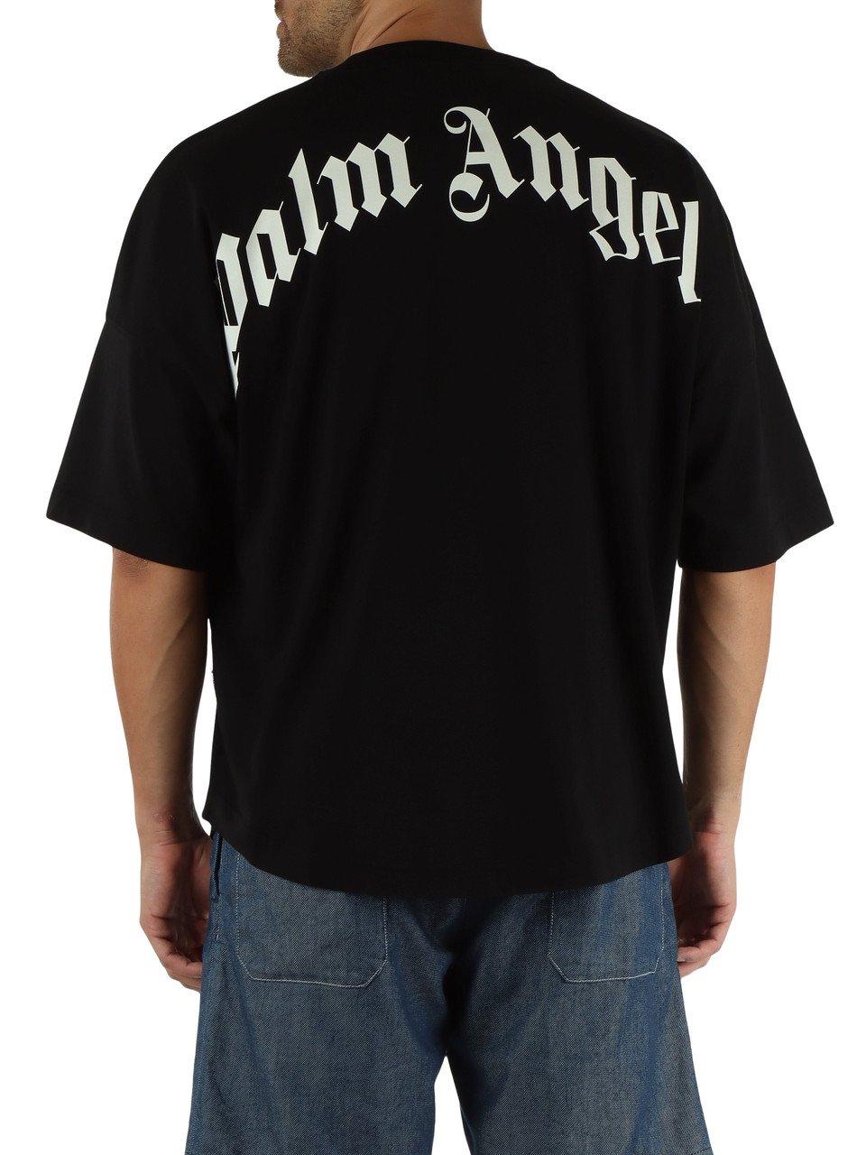 NERO | T-shirt oversize in cotone con scritta logo