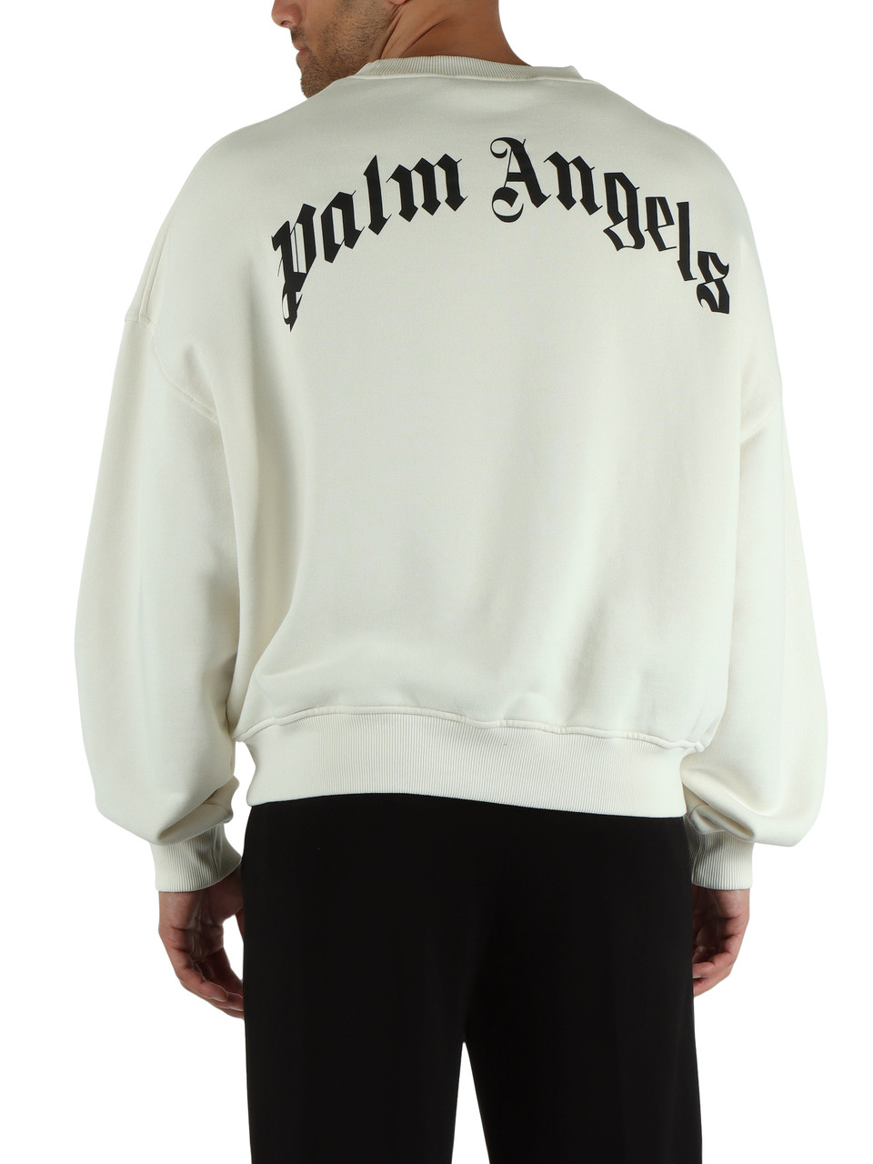 PANNA | Felpa loose fit in cotone garzato con scritta logo