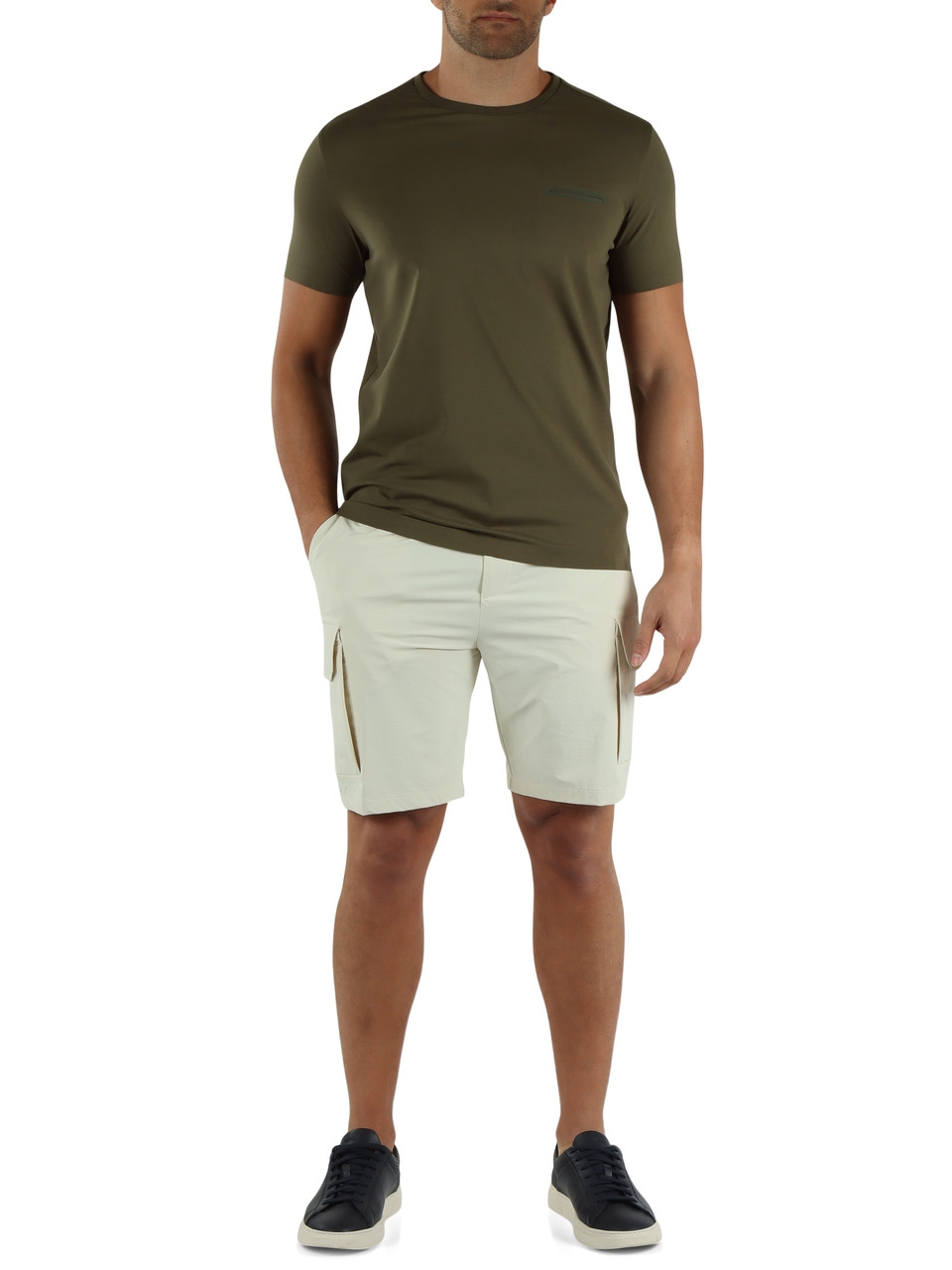 VERDE MILITARE | T-shirt INKOM in cotone stretch