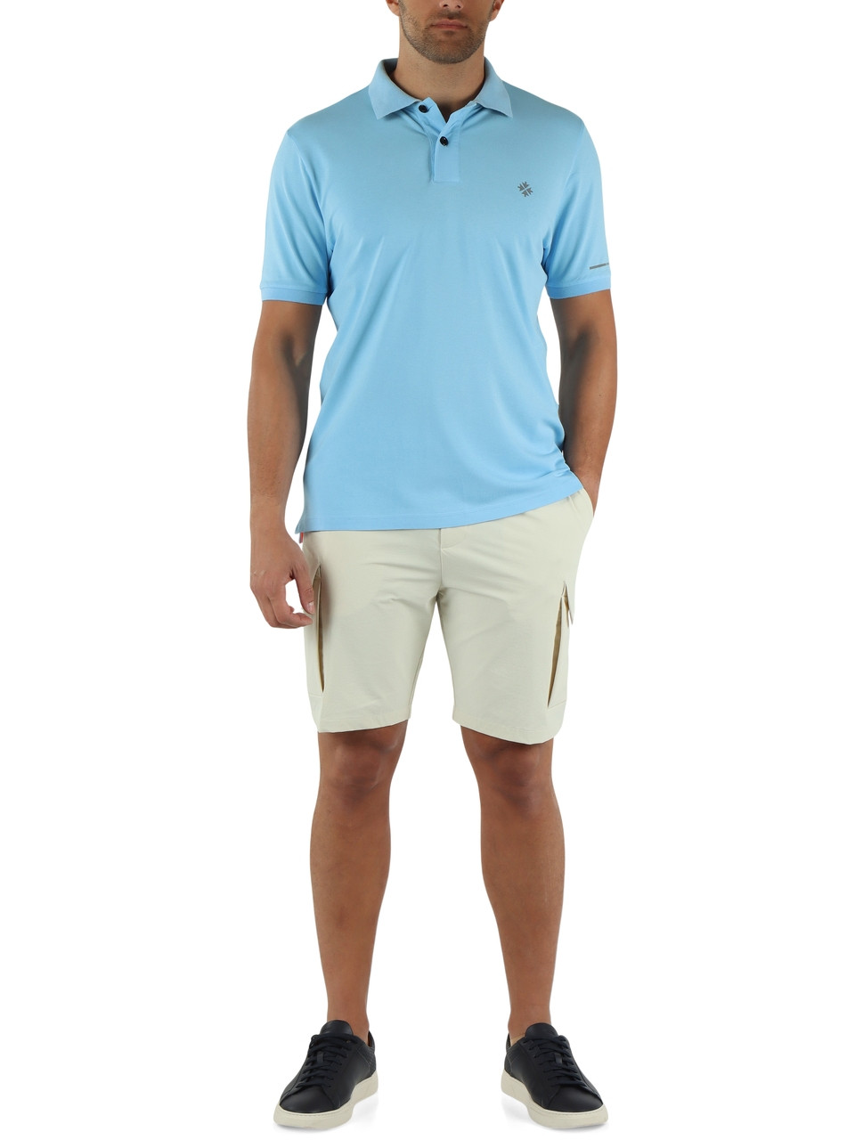 AZZURRO | Polo INDRO in cotone e rayon stretch