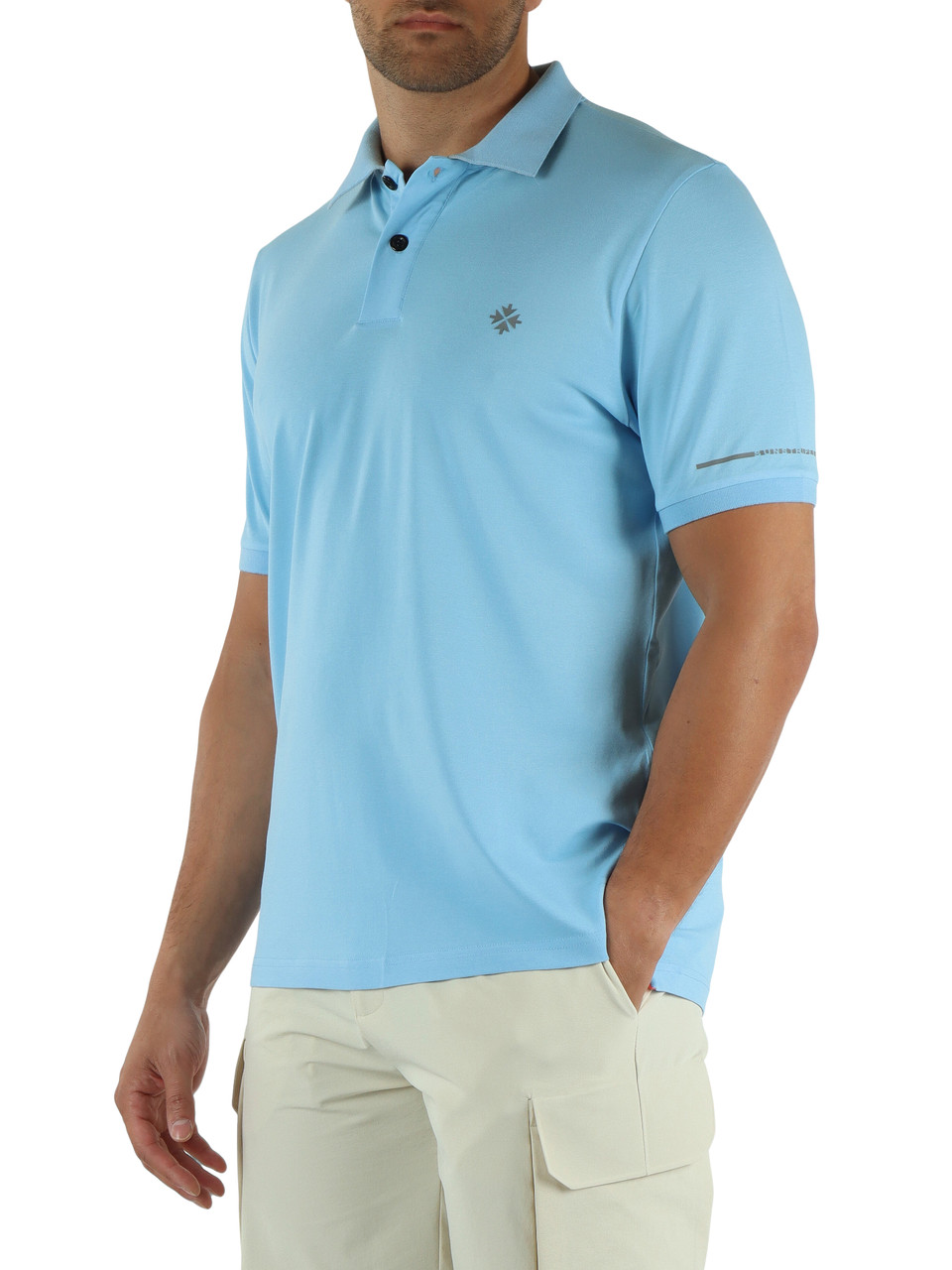 AZZURRO | Polo INDRO in cotone e rayon stretch