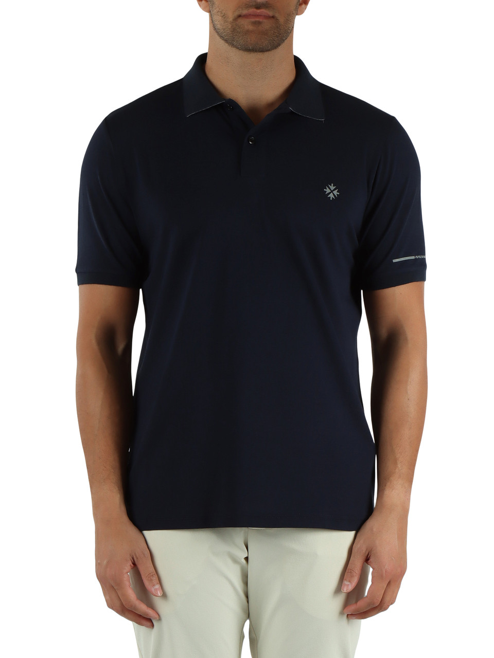 BLU SCURO | Polo INDRO in cotone e rayon stretch