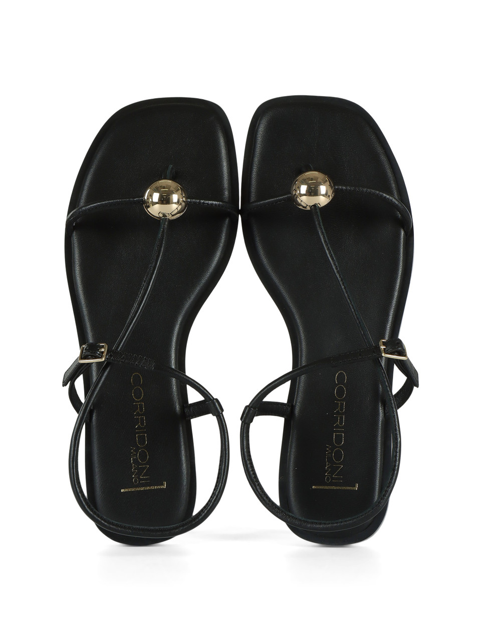 NERO | Sandali infradito in pelle 8605