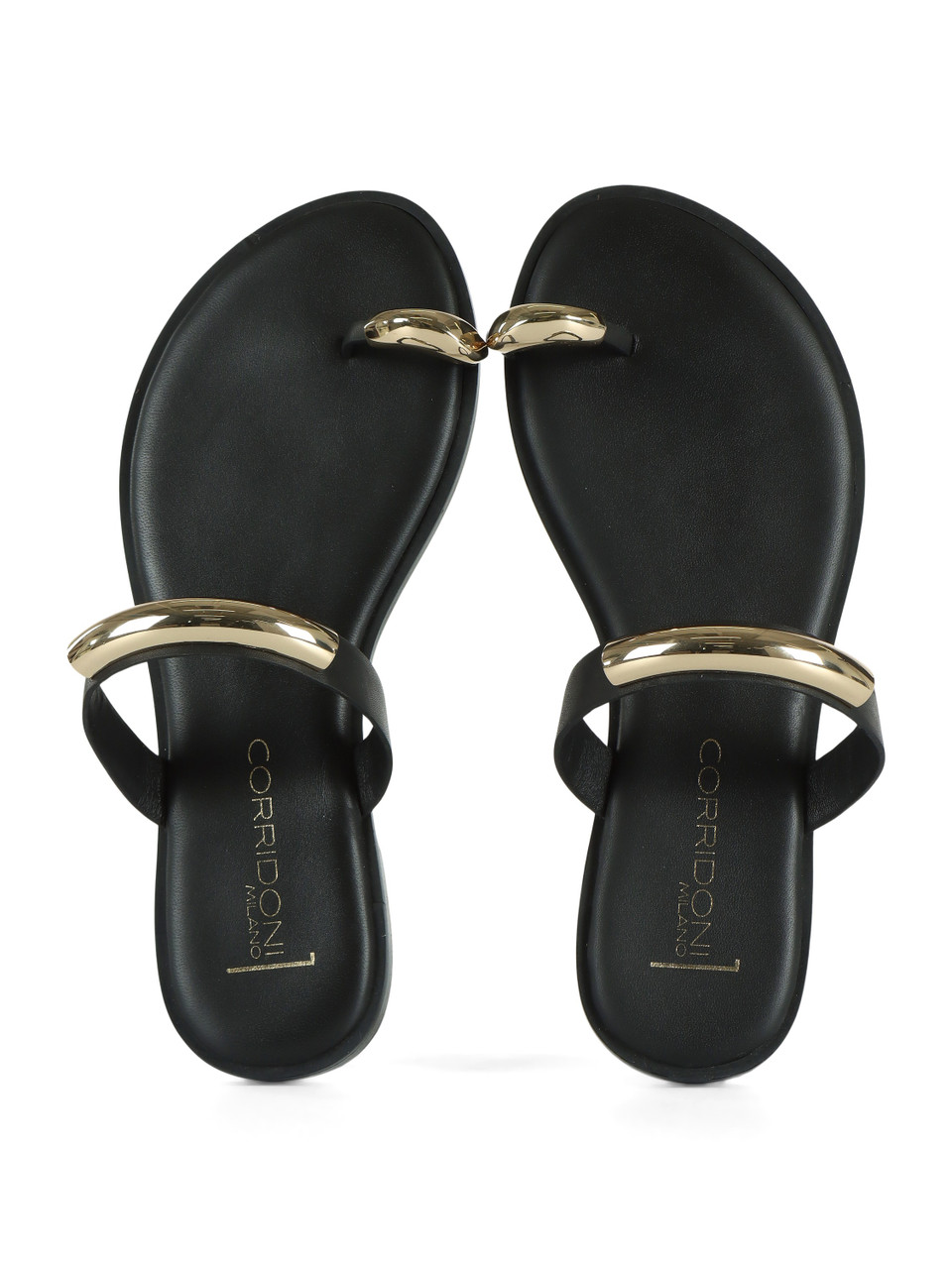 NERO | Sandali infradito in pelle 8563