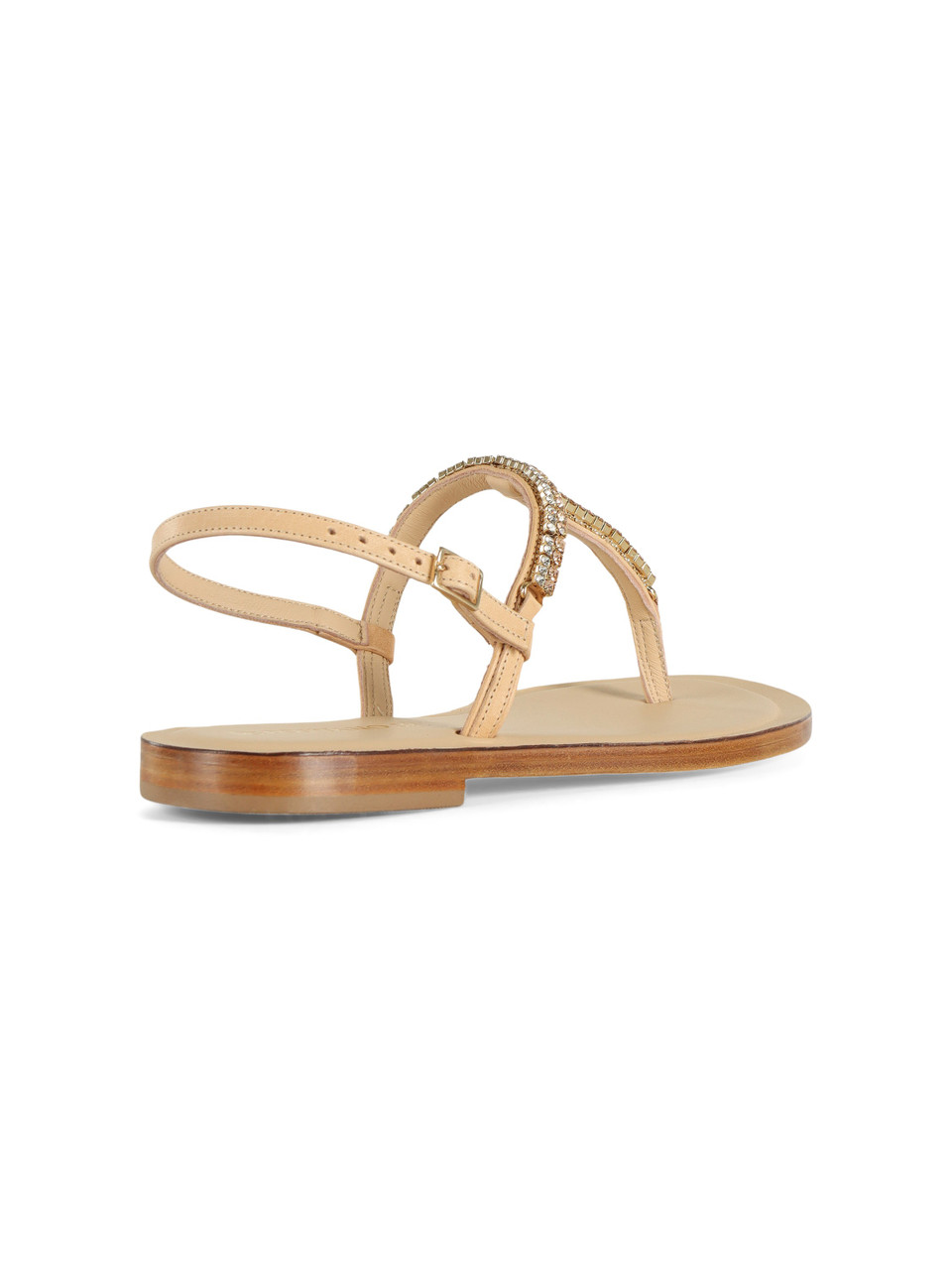 NUDE | Sandali infradito in pelle 3015 con strass