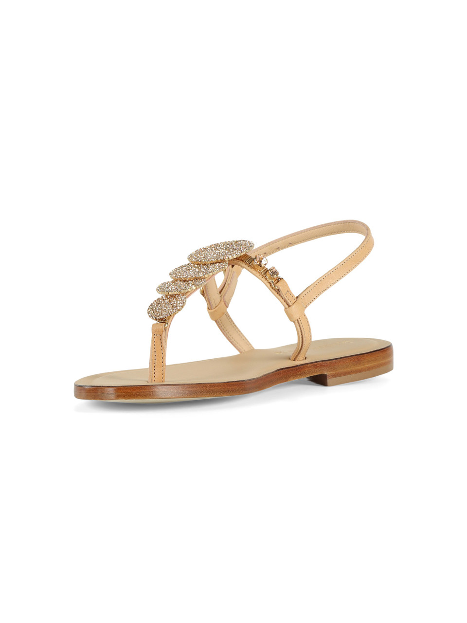 NUDE | Sandali infradito in pelle 3000 con pietre e strass