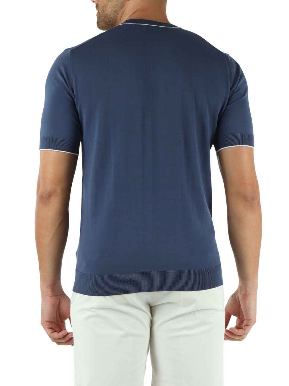 BLU | Maglia girocollo manica corta in cotone