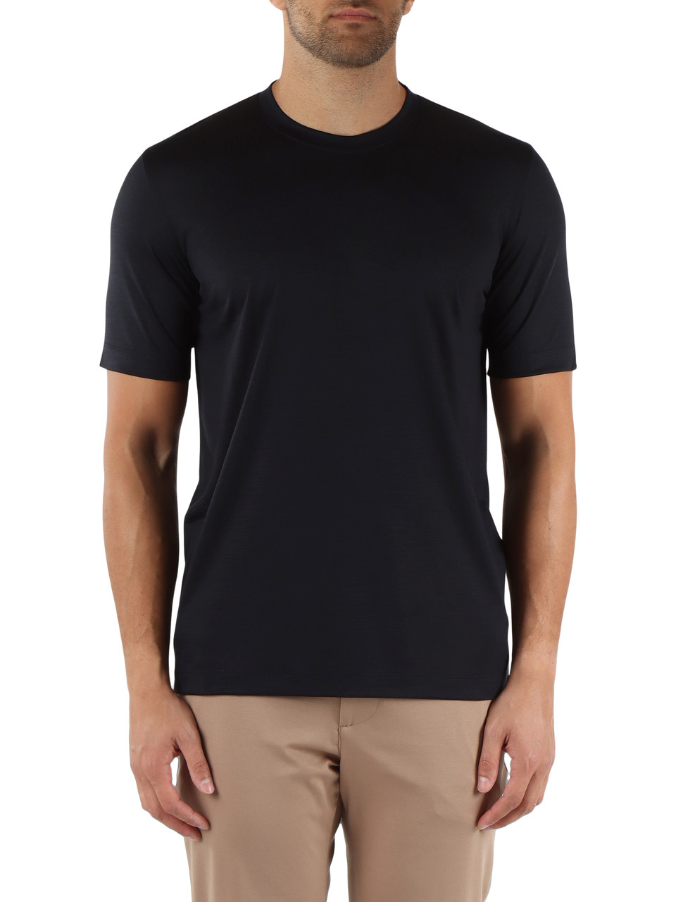 BLU SCURO | T-shirt JAMES in lava vergine