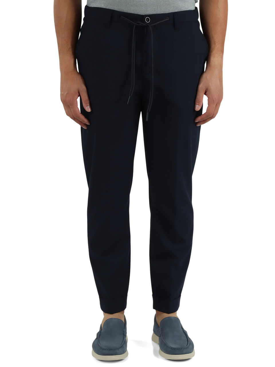 BLAU | Hose mit Kordelzug aus Viskosemischung FEOLA226074