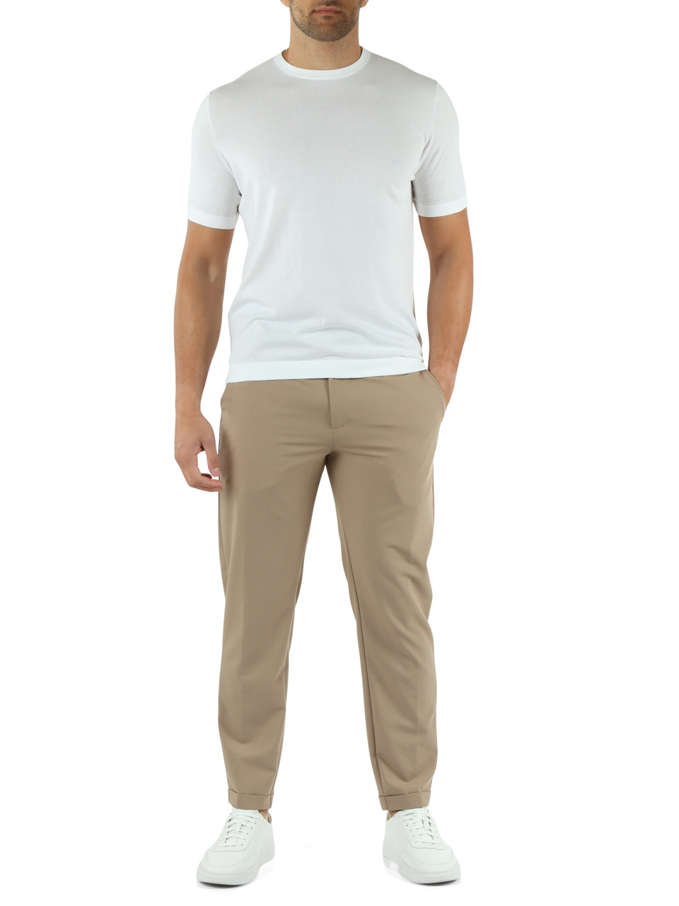 BEIGE | Hose aus Viskosemischung BRIDGE 226051